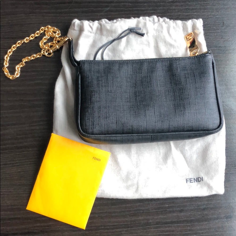 FENDI Wristlet / Clutch Zucchin Print *Authentic*